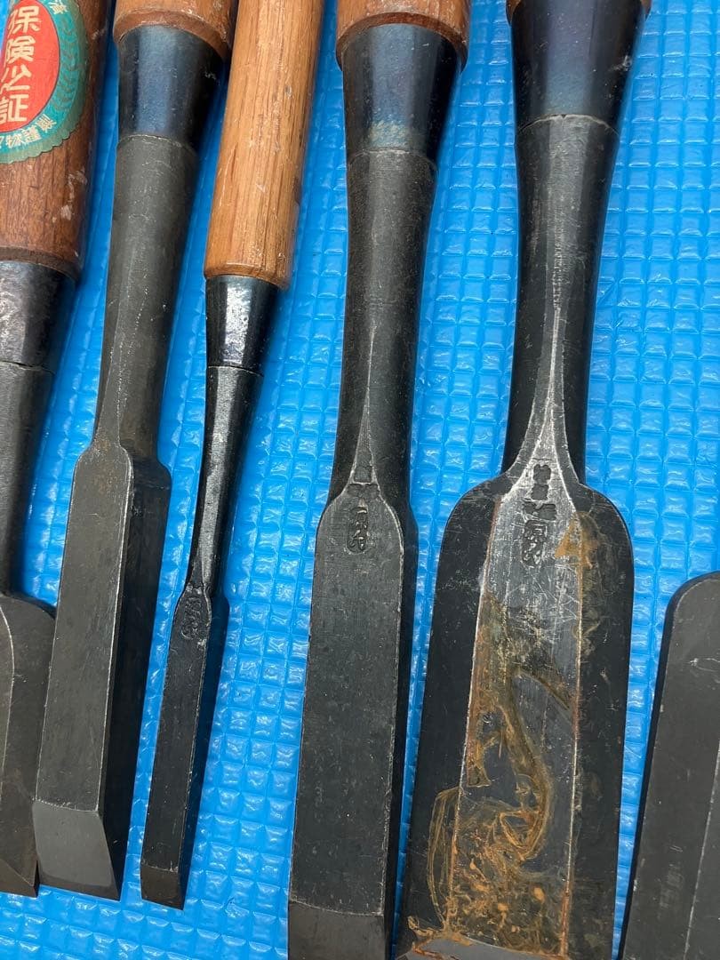 Japanese Vintage Chisel NOMI Japanese Carpentry Woodworking Tools Genji 11pcs