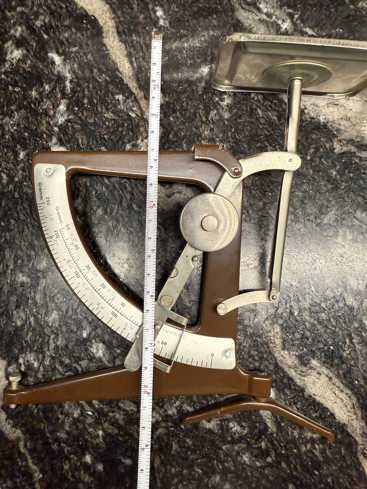 VTG Maul German Pendulum Postal Scale Gramm Ounces Brown MCM