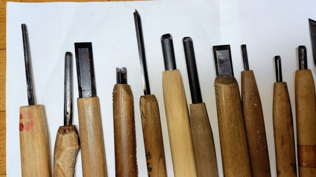 [31pc LOT] Japanese Wood Carving Chisels Gouge V-Tool Munei Kiyotsuna Takeshi