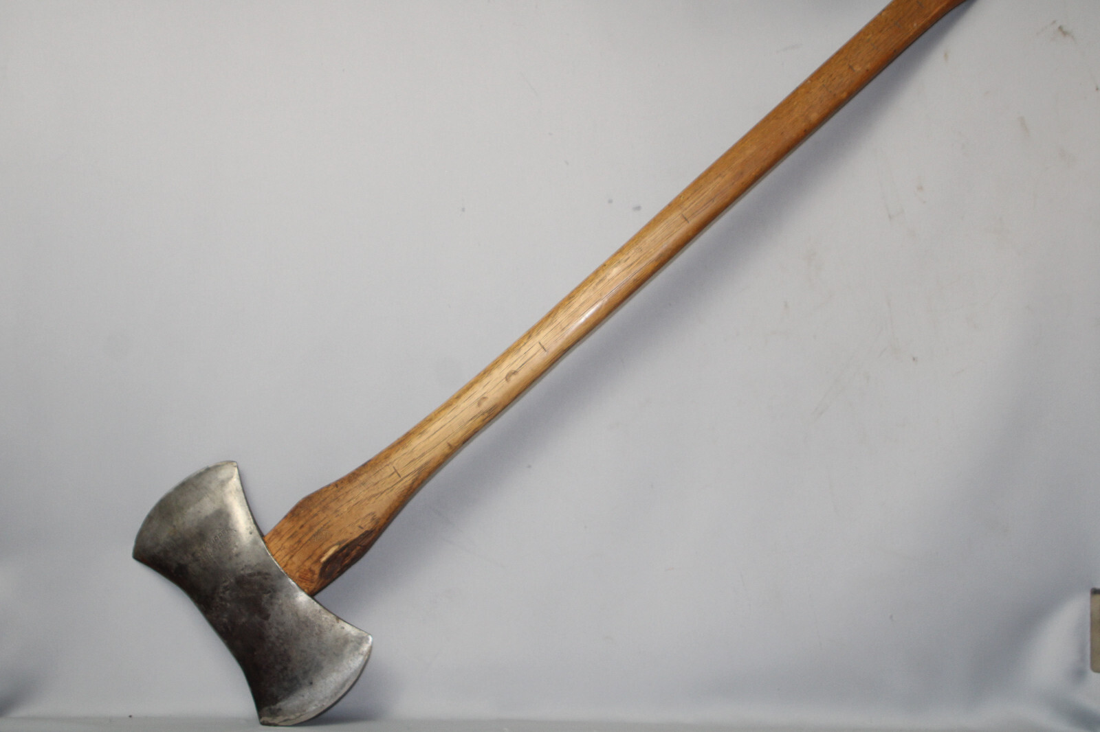 FINE USER Antique Vintage KNOT KLIPPER Mann Double Bit Axe Inv#CR07