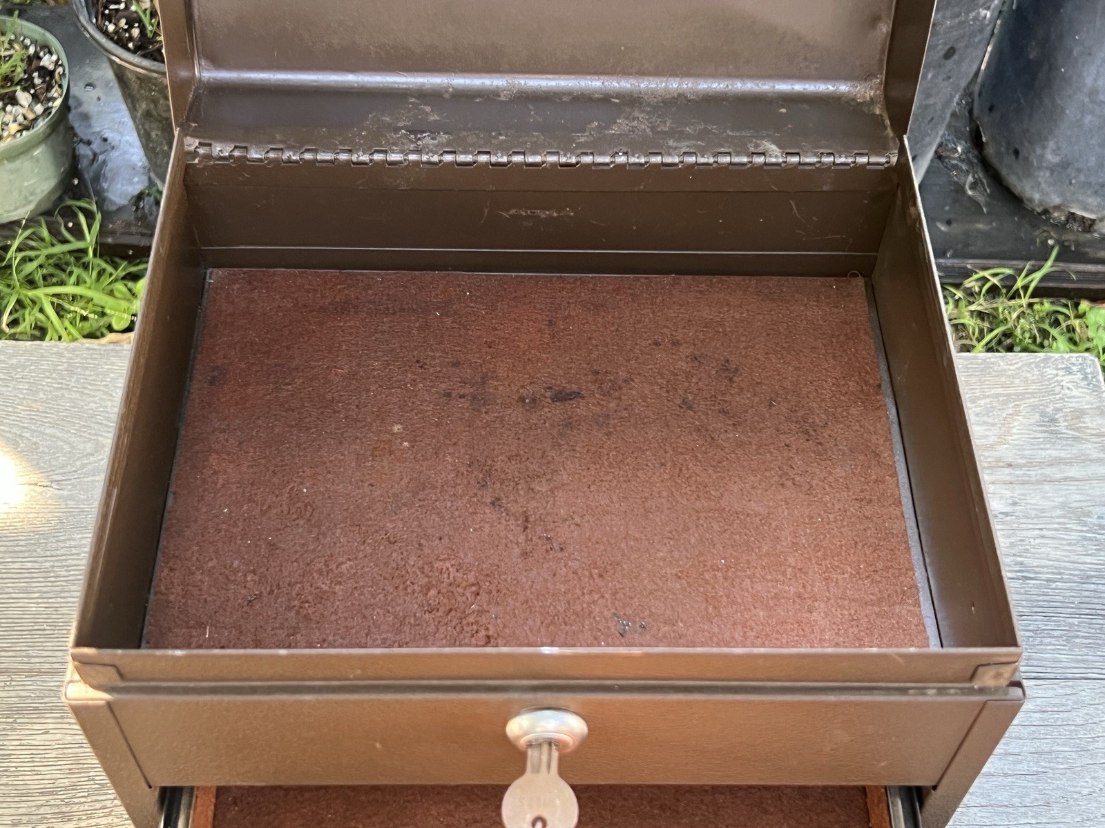 Rare Vintage 70s Craftsman Porta-Box 5-Drawer Machinist Tool Chest Brown Wrinkle