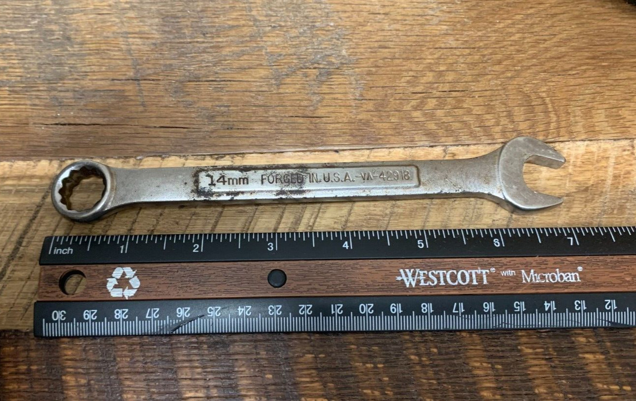 Craftsman Open ~ Box End Metric Wrench 14 MM (42918) -VA Series 12 Pt USA