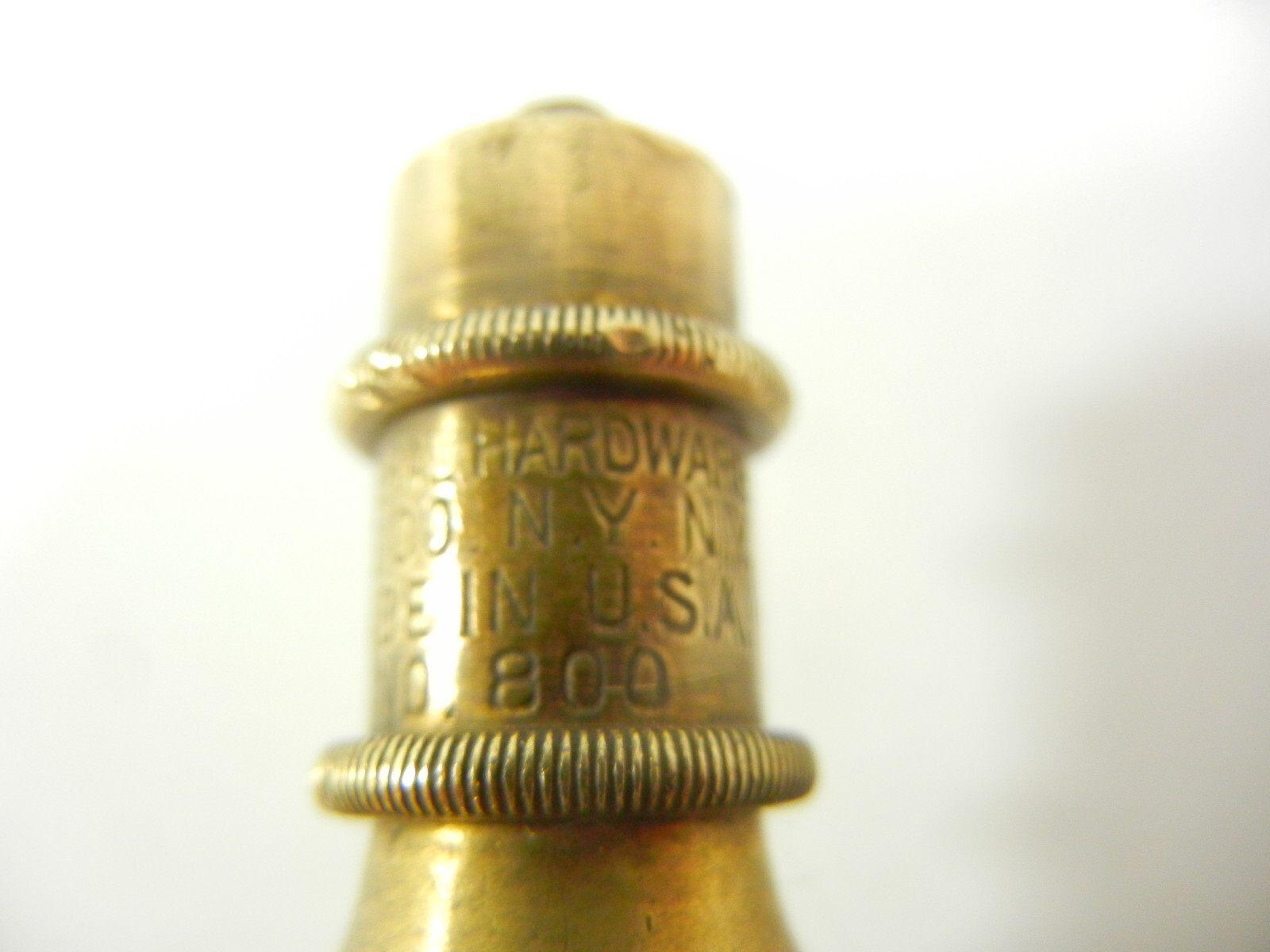 Vintage General Hardware Mfg Co N.Y. No. 800 16 oz Brass Plumb Bob Tool USA J253