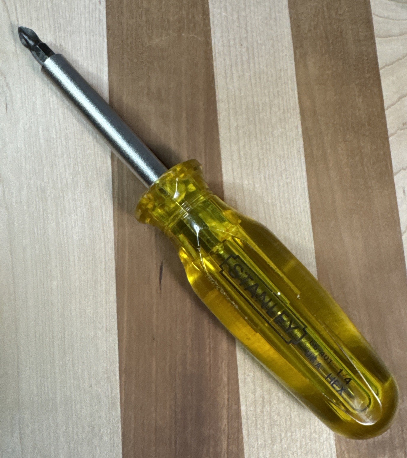Stanley 66-401 4-in-1 Screwdriver w/ 1 Bit Vintage USA Made