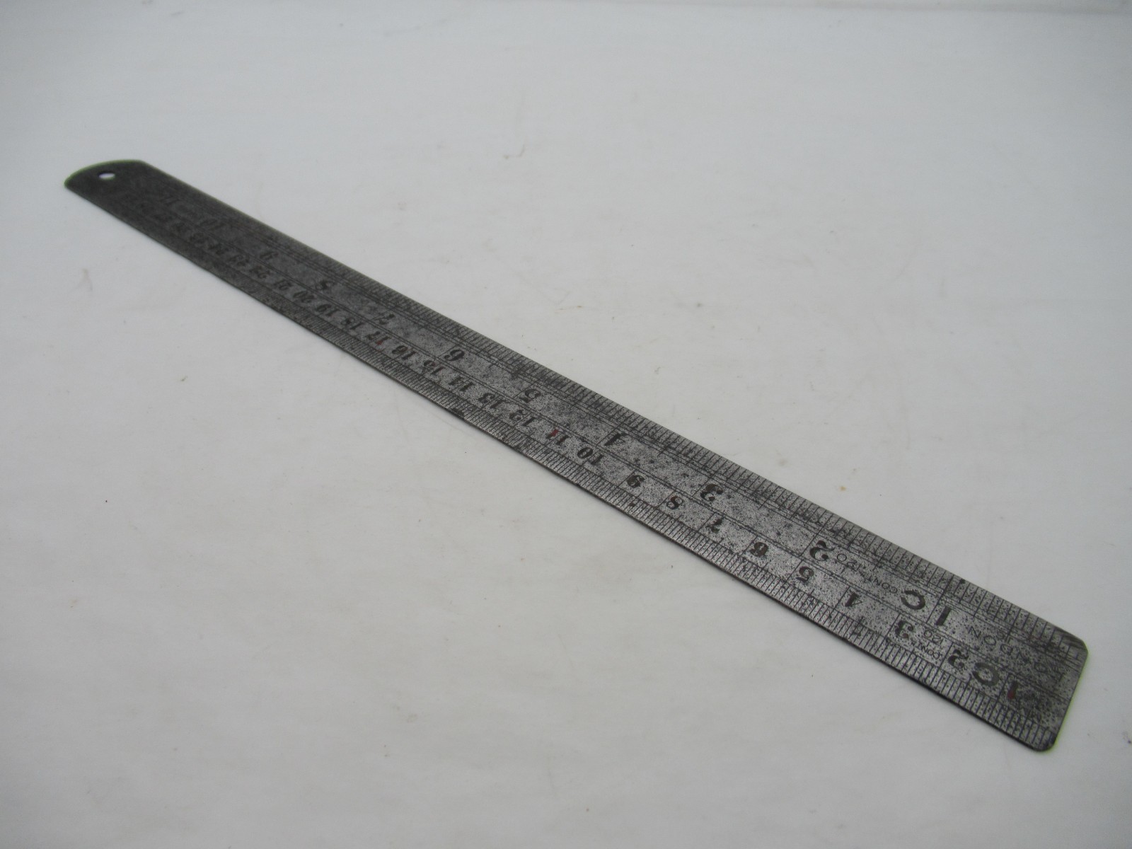 Vintage Chesterman Sheffield London No. 146D 12″ 1/120th Contraction Steel Rule