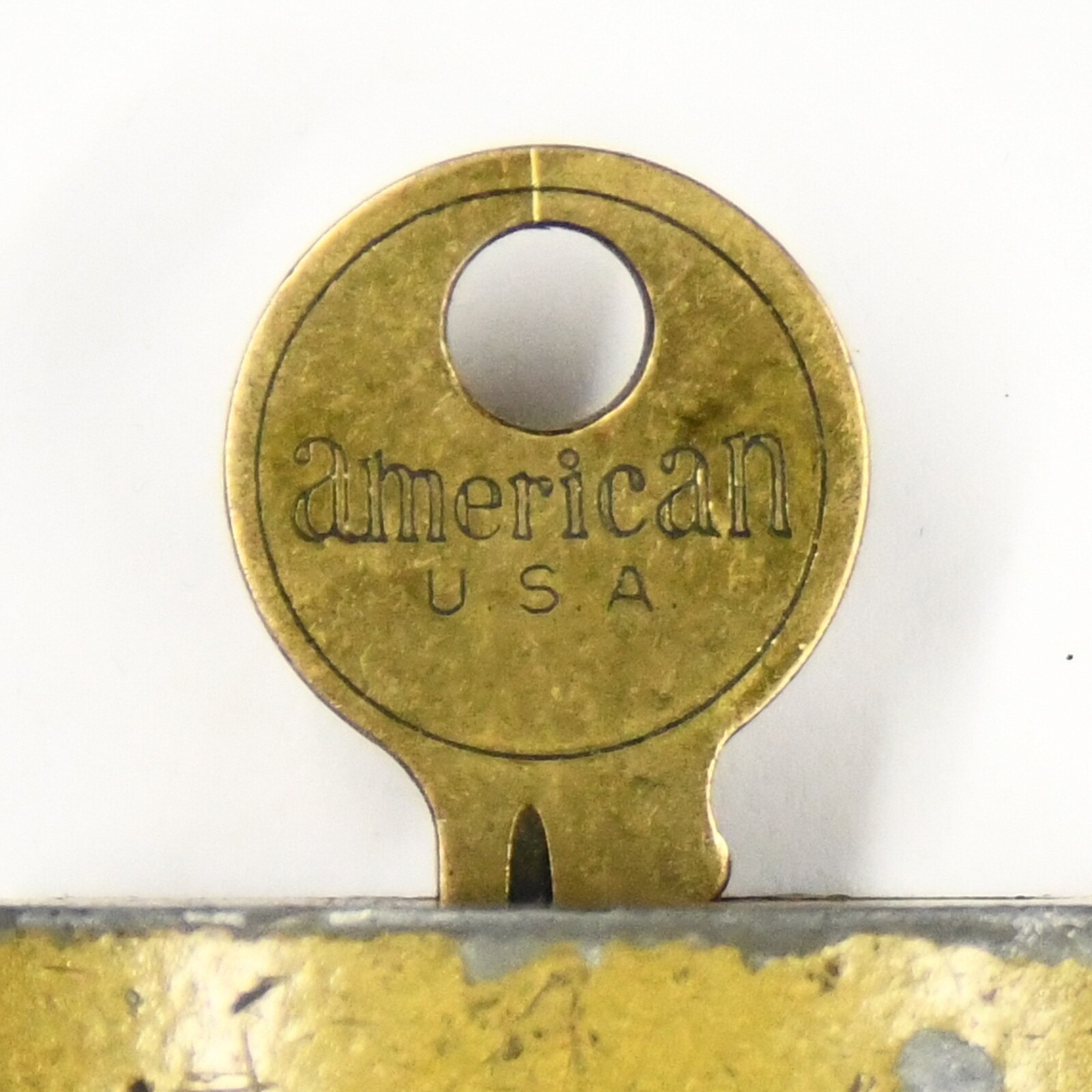 Vintage Tall Heavy Duty Brass American Lock Co Padlock w/ Key