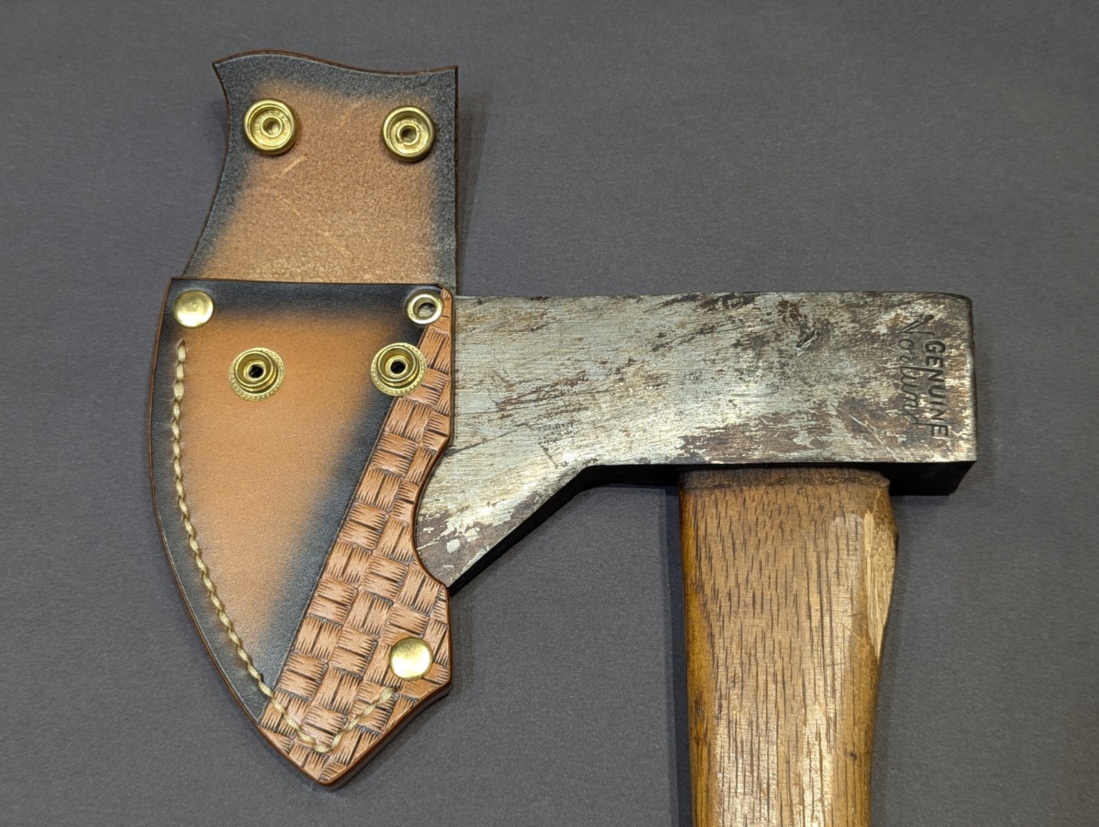Norlund Tomahawk 2lb Hudson Bay Camp Ax Handmade Leather Axe Mask”Only” Read Des