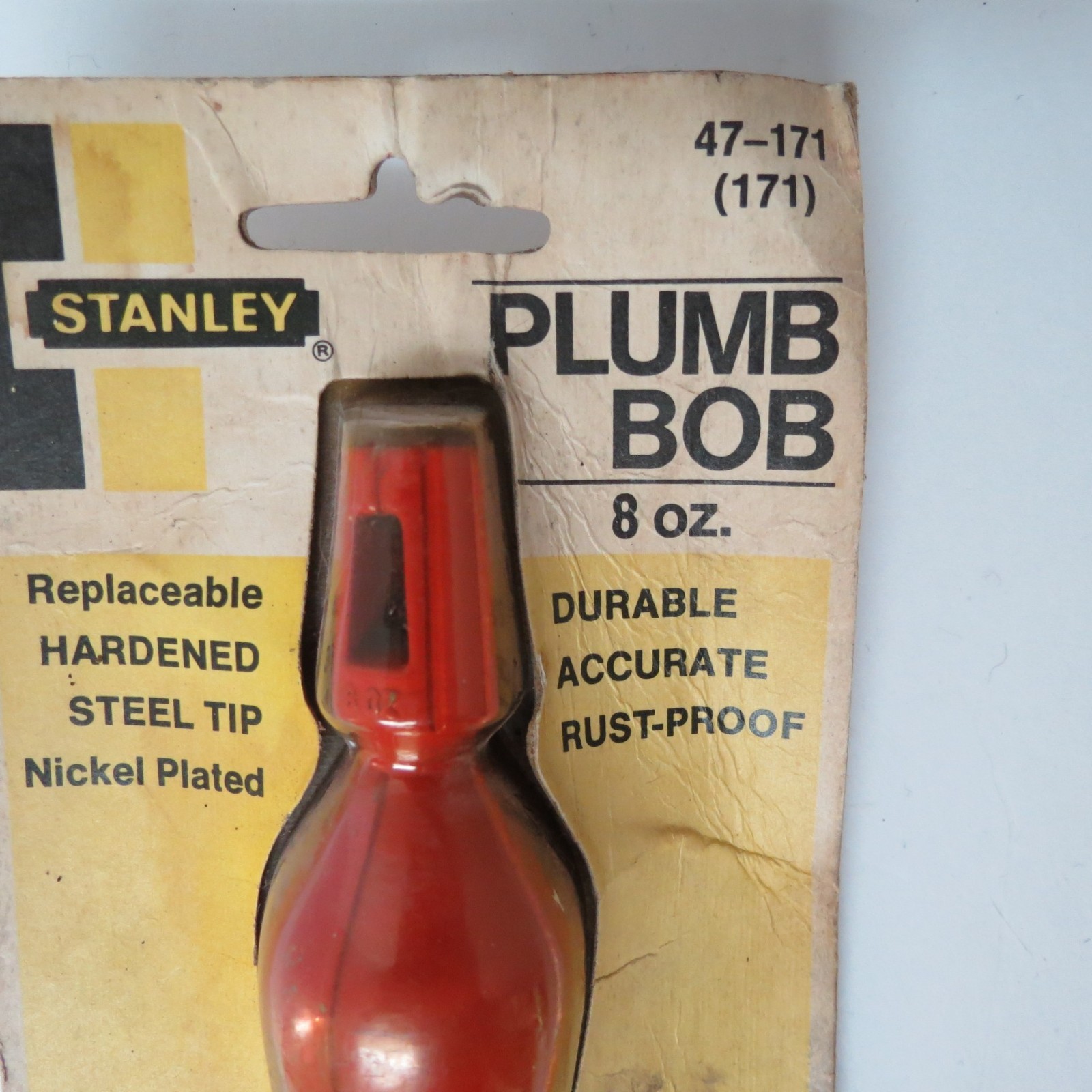 Vintage Stanley 8 Oz. Plumb Bob No. 47-171- NOS