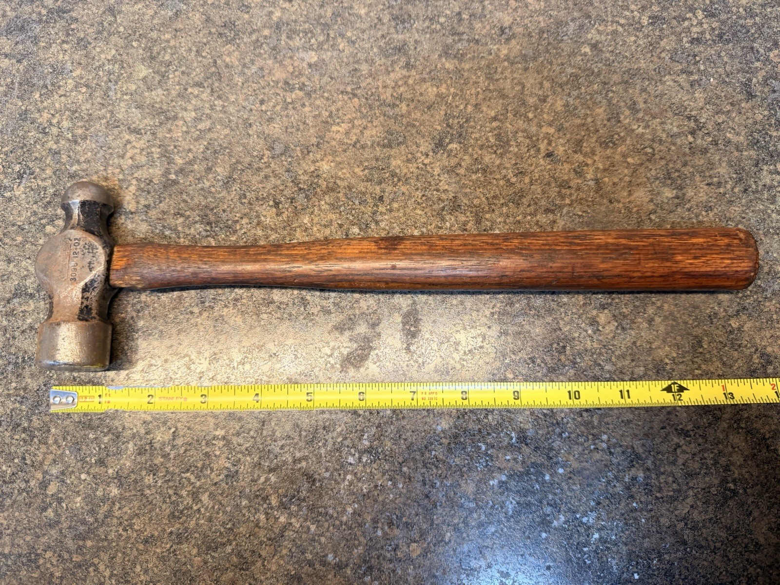 Vintage Stanley 309B Ball-Peen Hammer 12oz Wooden Handle 12-02