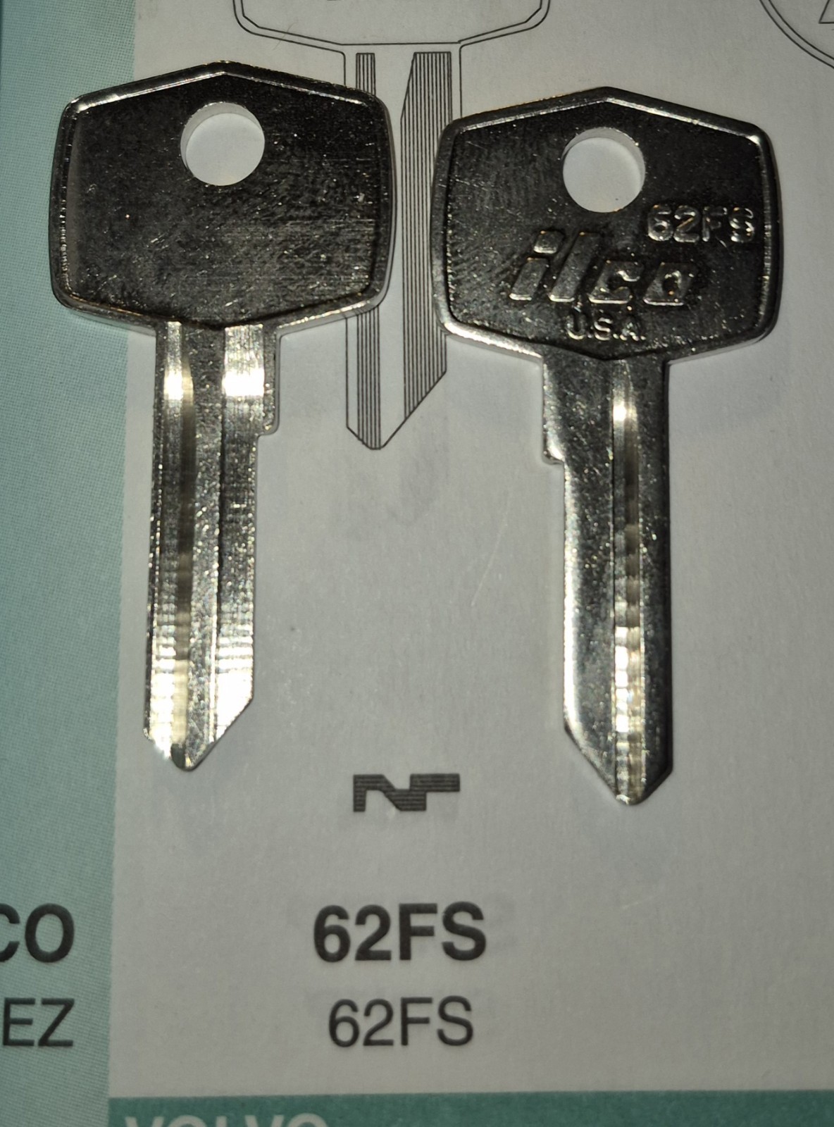 Volvo, Union, Triumph, FS876, 62FS, S71B, UNI8, UN3, 62DR (1) Key Blank.