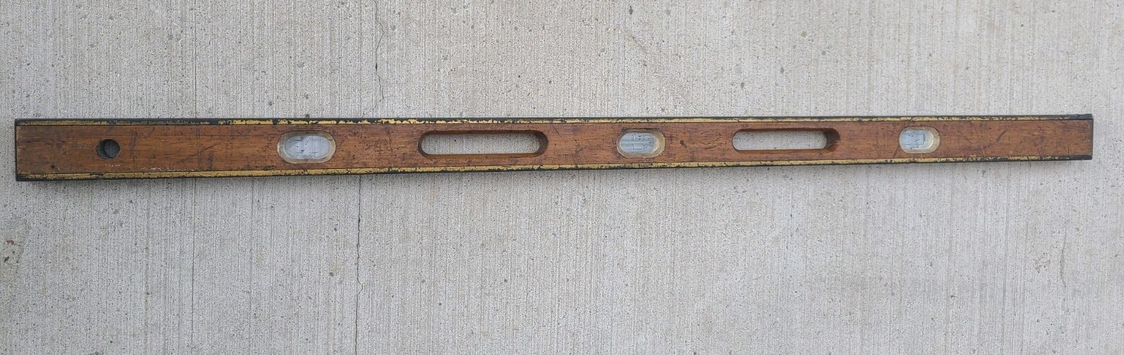 Vintage Stanley No. 2513HB Level Wood Brass 48” Made In USA Tool