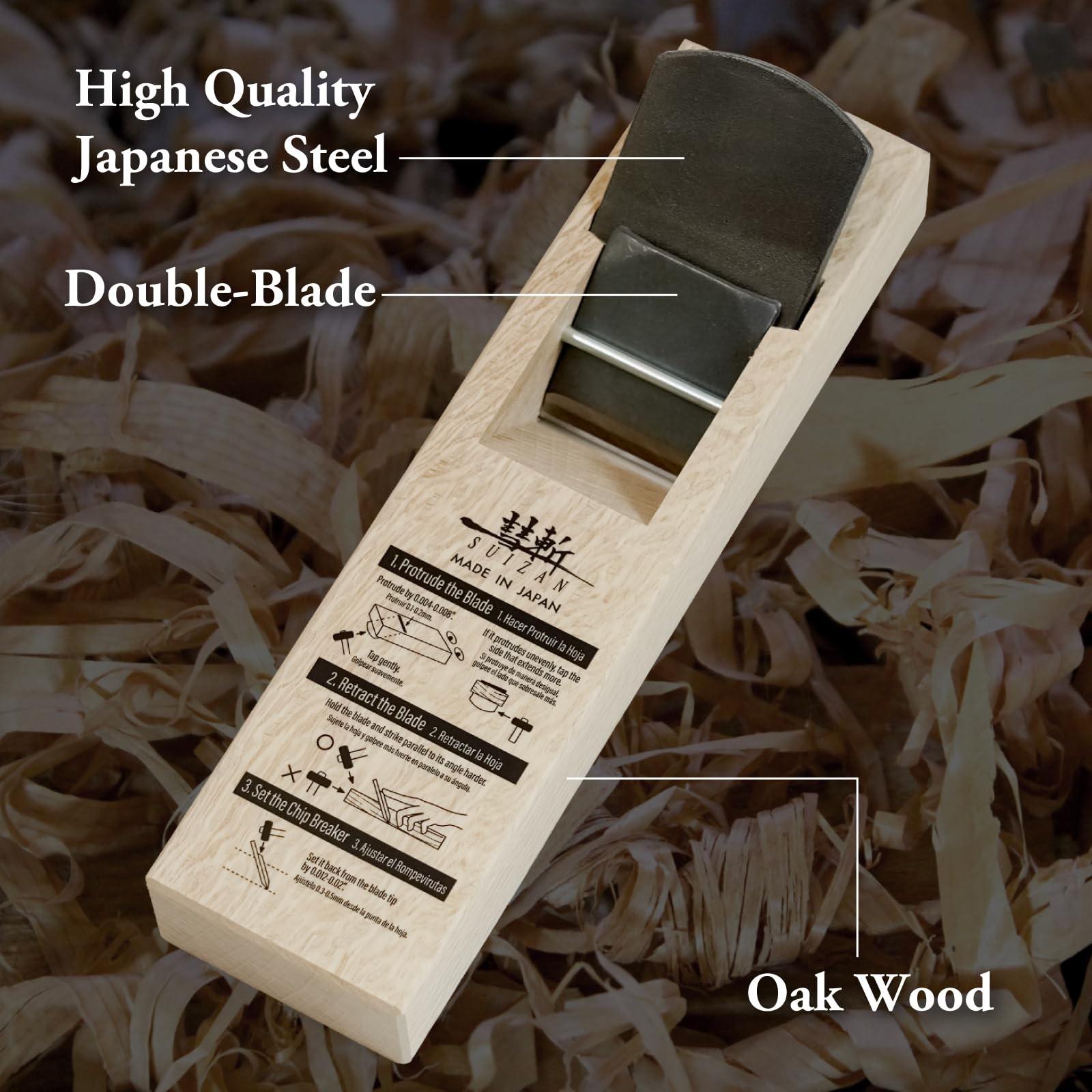 Kanna Japanese Wood Planer 2″ – Professional Hand Block Plane Woodworking tools
