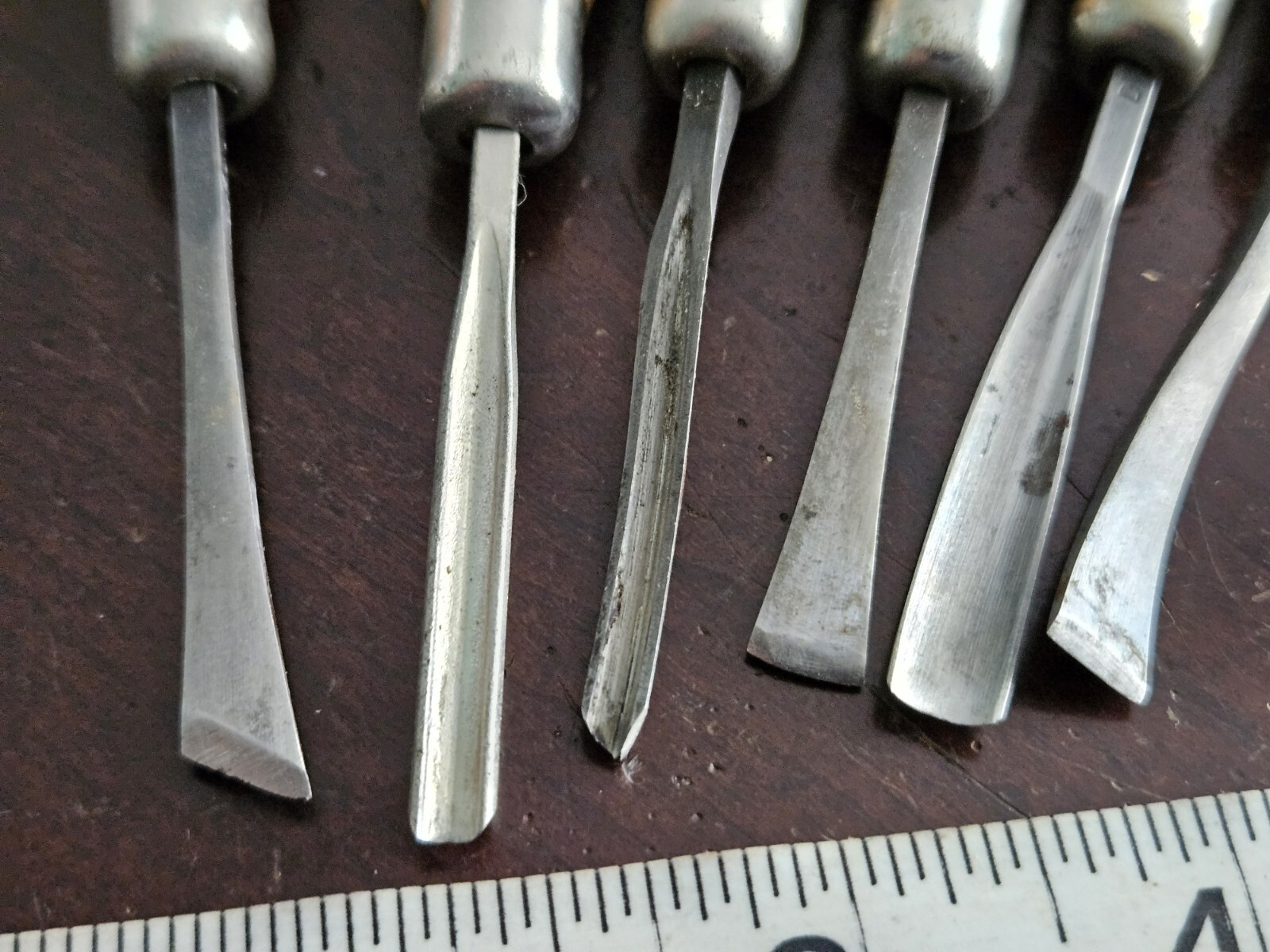Vintage Millers Falls Tools No. 106 Wood Carving Chisel Set Of Six