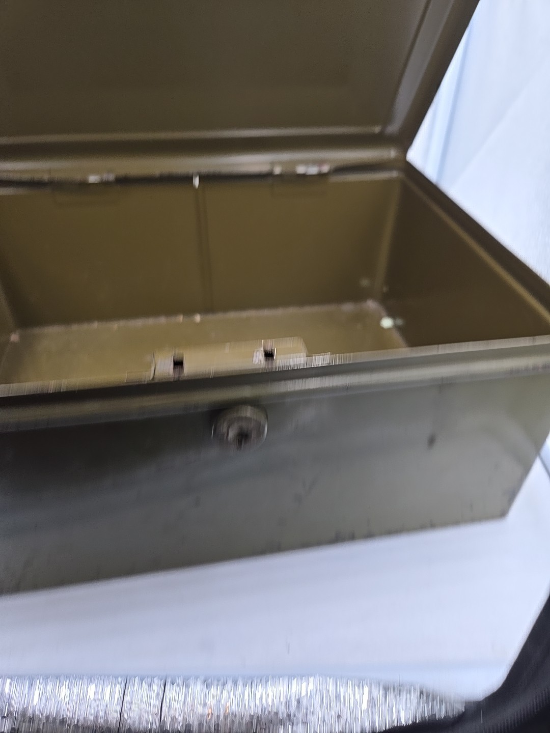Vintage Old Metal Lock Box No Key Needs Repair