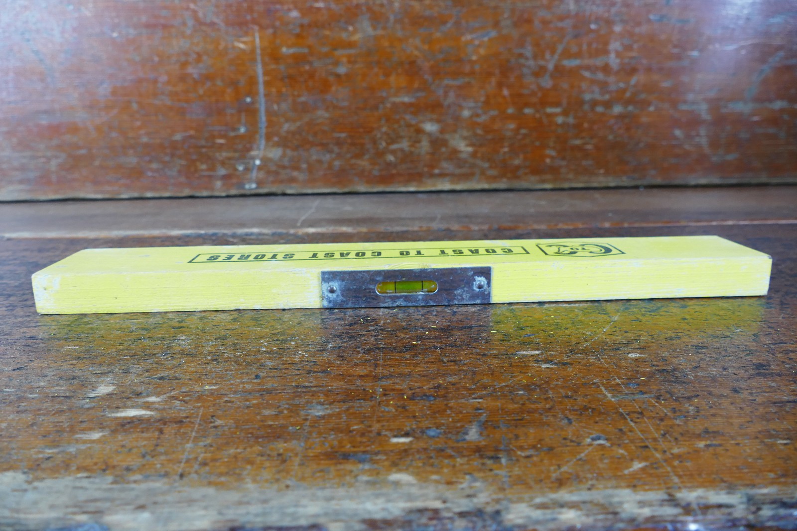 Vintage Wood “COAST TO COAST” Hardware Stores 12” Ruler/Level Advertising
