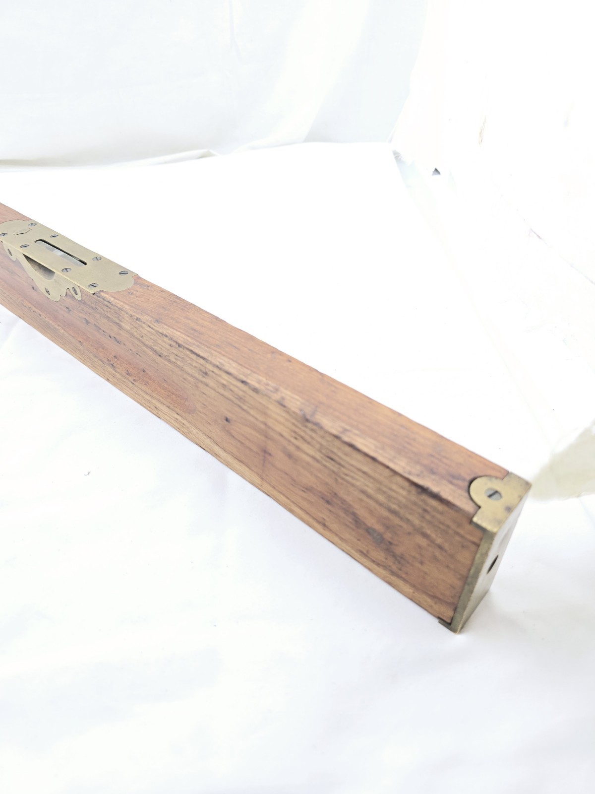 Antique Stanley Rule & Level 26″ Adjustable Wood & Brass Level 1896