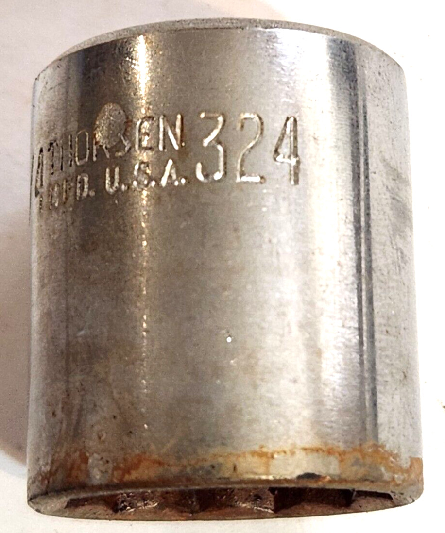 Thorsen 3/4 Vintage Socket 12 Point 3/8 Drive 1 1/8 Length Item # 324