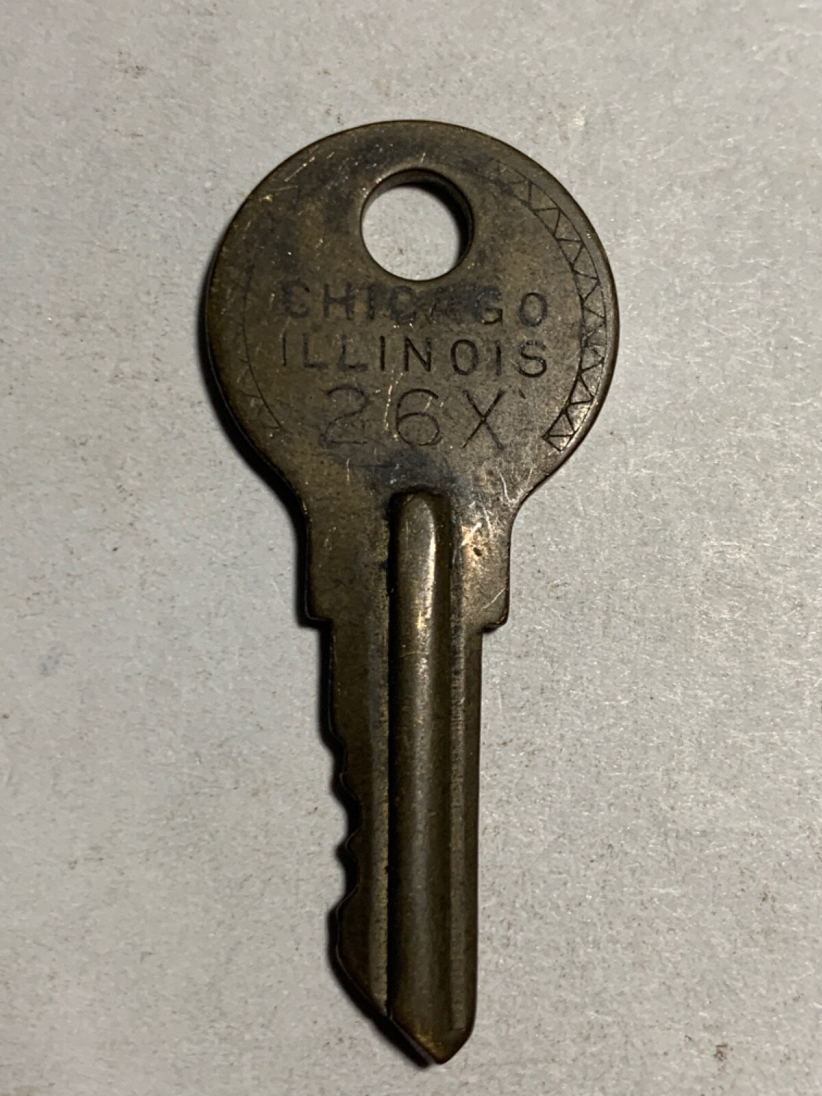 Vintage Chicago Lock Key #26X