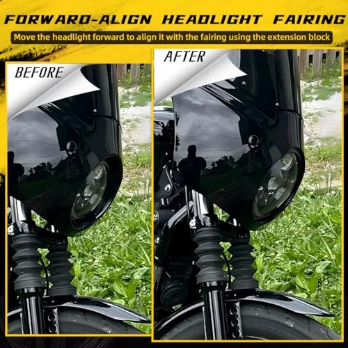 Headlight Extension Block for Harley Sportster 1100 1200 Iron 883 93-05 Dyna