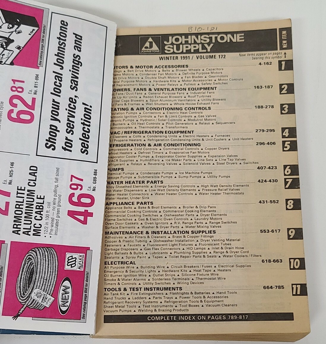 Johnstone Supply Vtg 90s Wholesale Price Book Catalog # 172 Winter 1992 Service