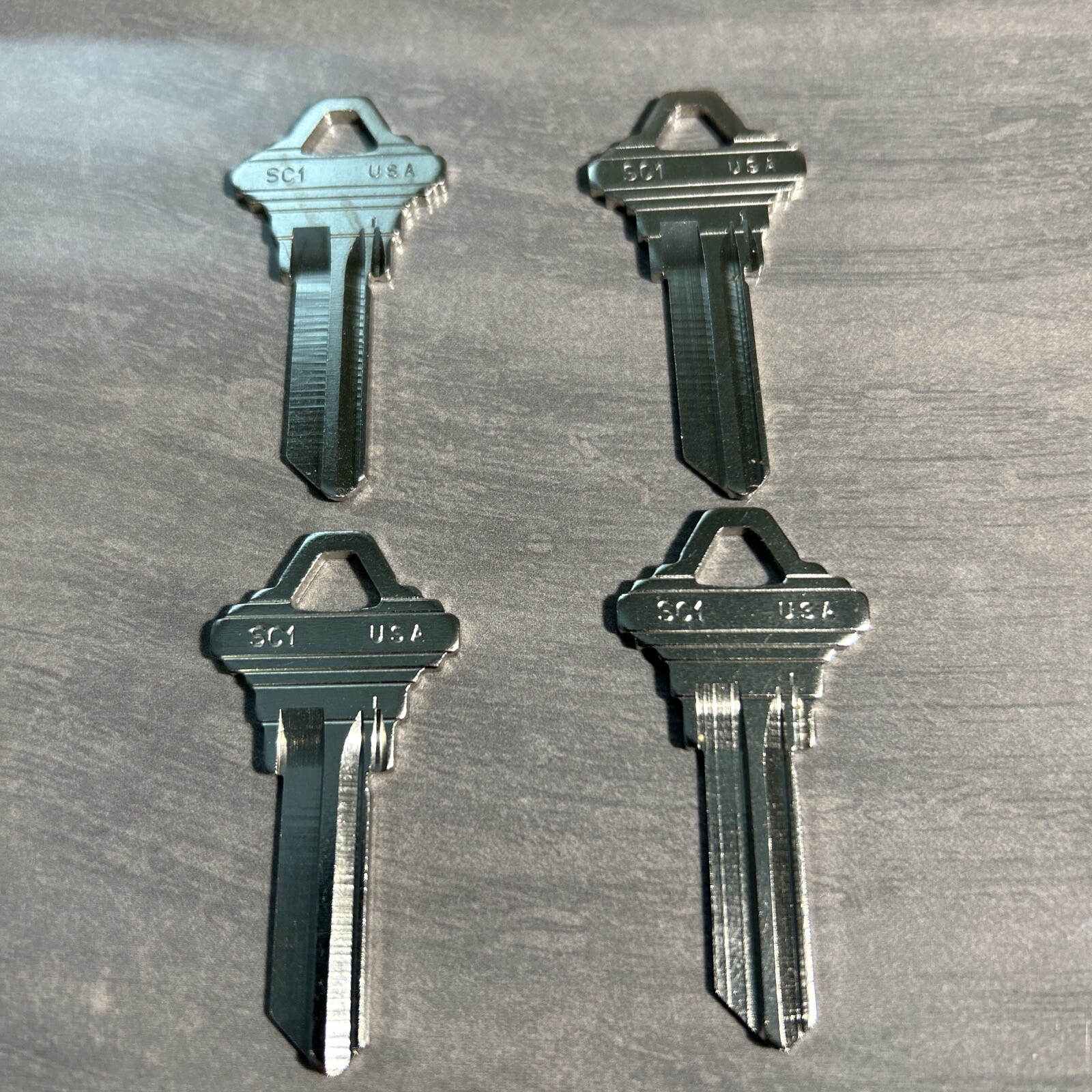 4 PK SCHLAGE SC-1 House Key Blanks NICKEL PLATED Maintenance Home Business Use