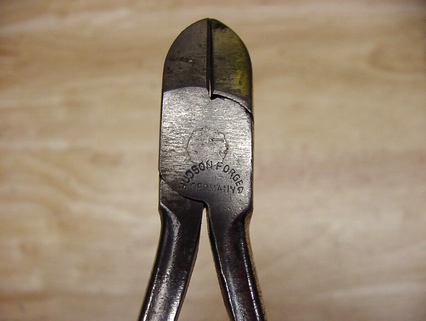 Vntg Hudson Forge Germany 6-3/16″ Diagonal Cutting Pliers,Dykes,W/Plating Loss!