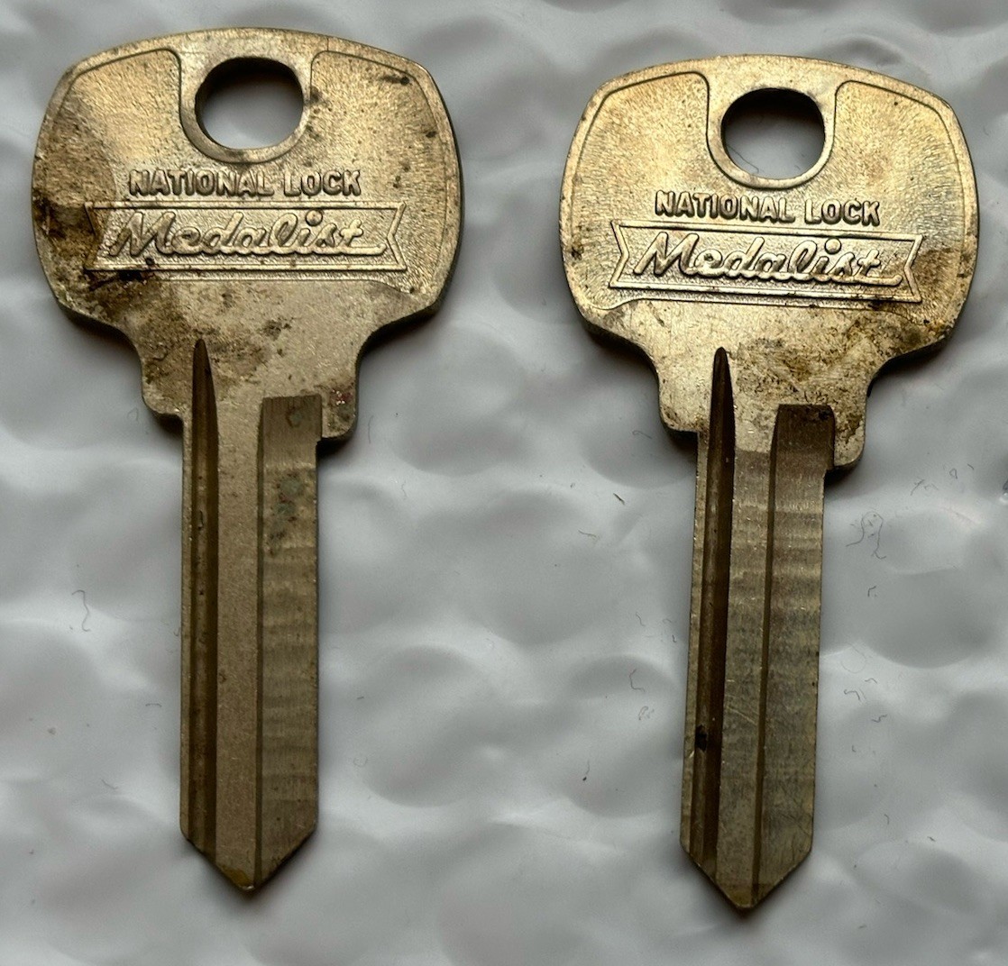 Vintage National Lock Medalist Key Blanks set of 2