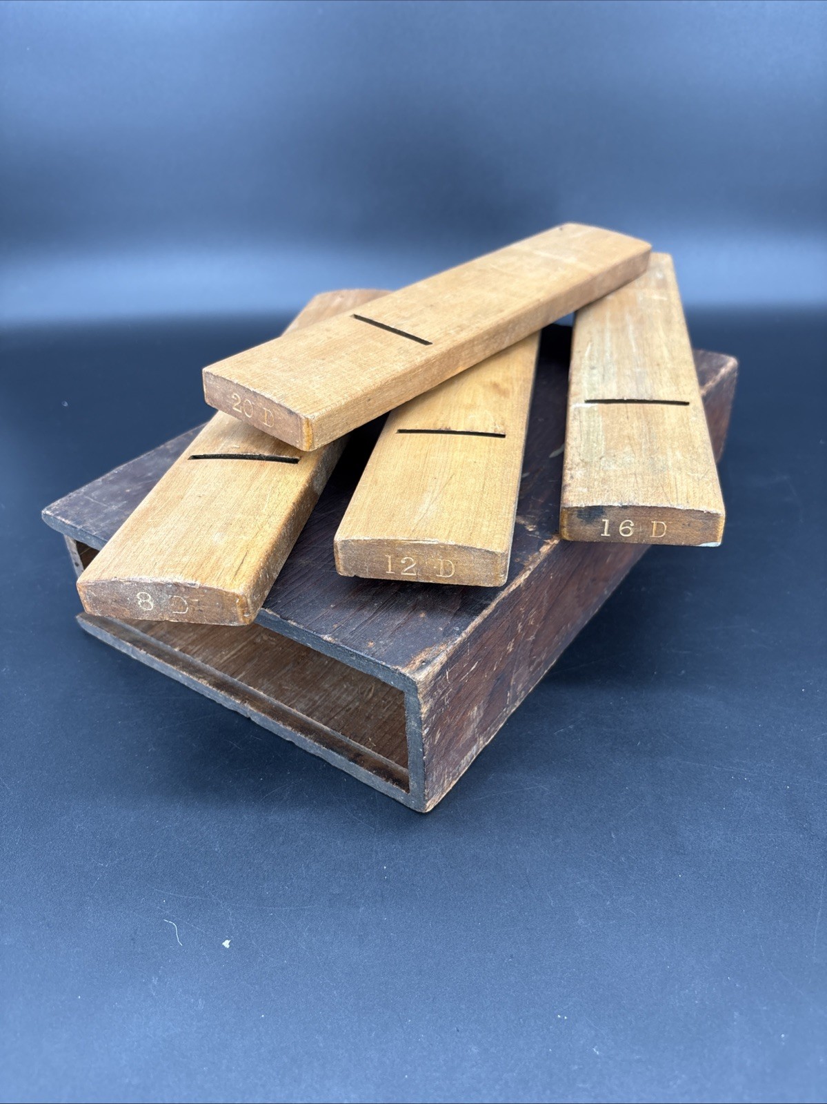 Vintage Pattern Makers Wooden Soles For Hand Plane & Storage Box Set Of 4