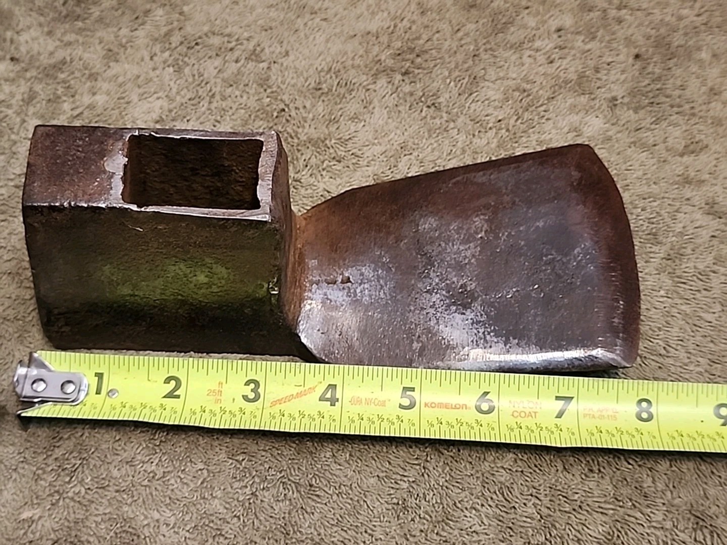 VTG MARKED OLD FOOT ADZE AXE FARM GARDEN DIGGING HEWING TOOL GRUB HOE 3.15lbs