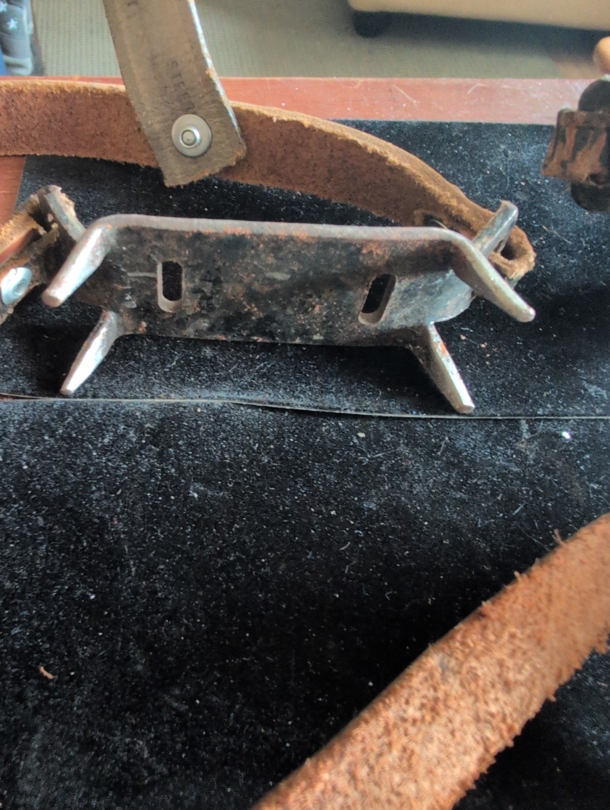 Vintage Cast Iron Ice Shoes Cleats Ice Fishing 2 Sets Of 2