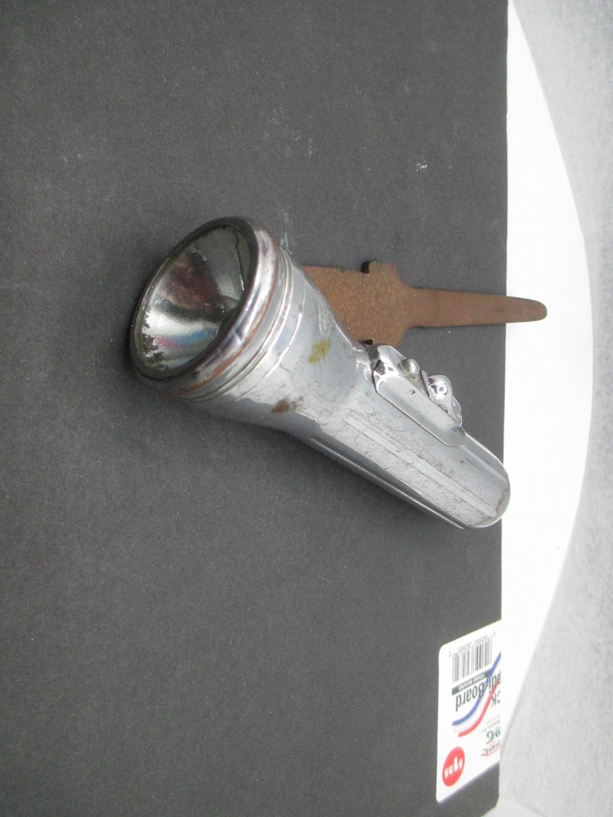 VTG Deco Chrome Plated Ray-O-Vac Flashlight Bullet Torpedo MCM Atomic Age B65
