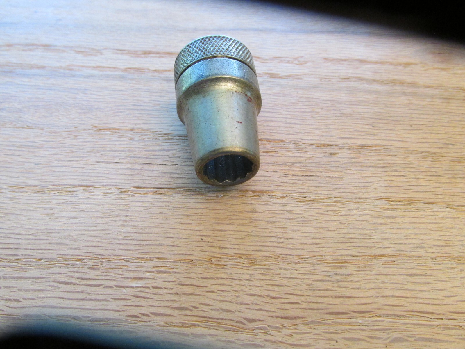 Vintage No logo S-K 7/16″ Knurled /Chrome Alloy Socket, 1/2″ Drive, 12 Point