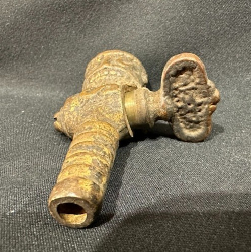 Antique Solid Brass Shut Off Valve / Petcock Vintage Decorative “S” Gas Valve