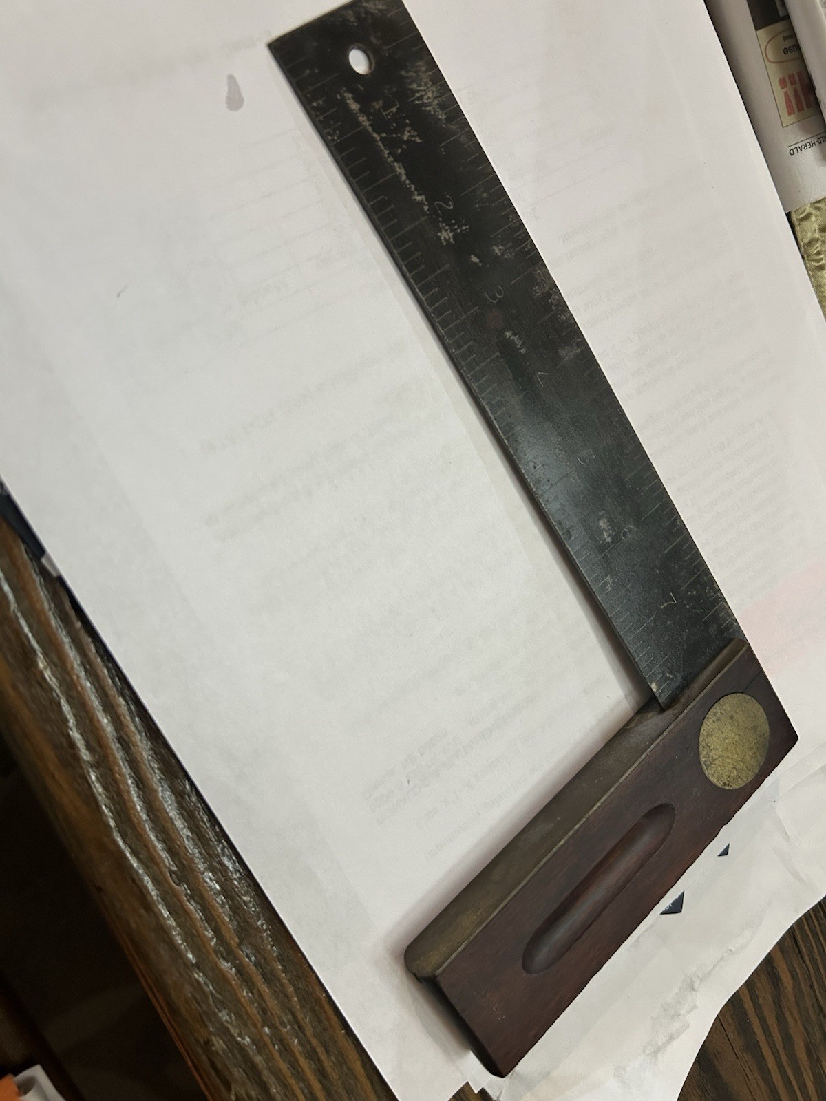 VTG General 8″Try Square No.830 Rosewood Rare Cabinetmakers NOS Tool USA Scarce