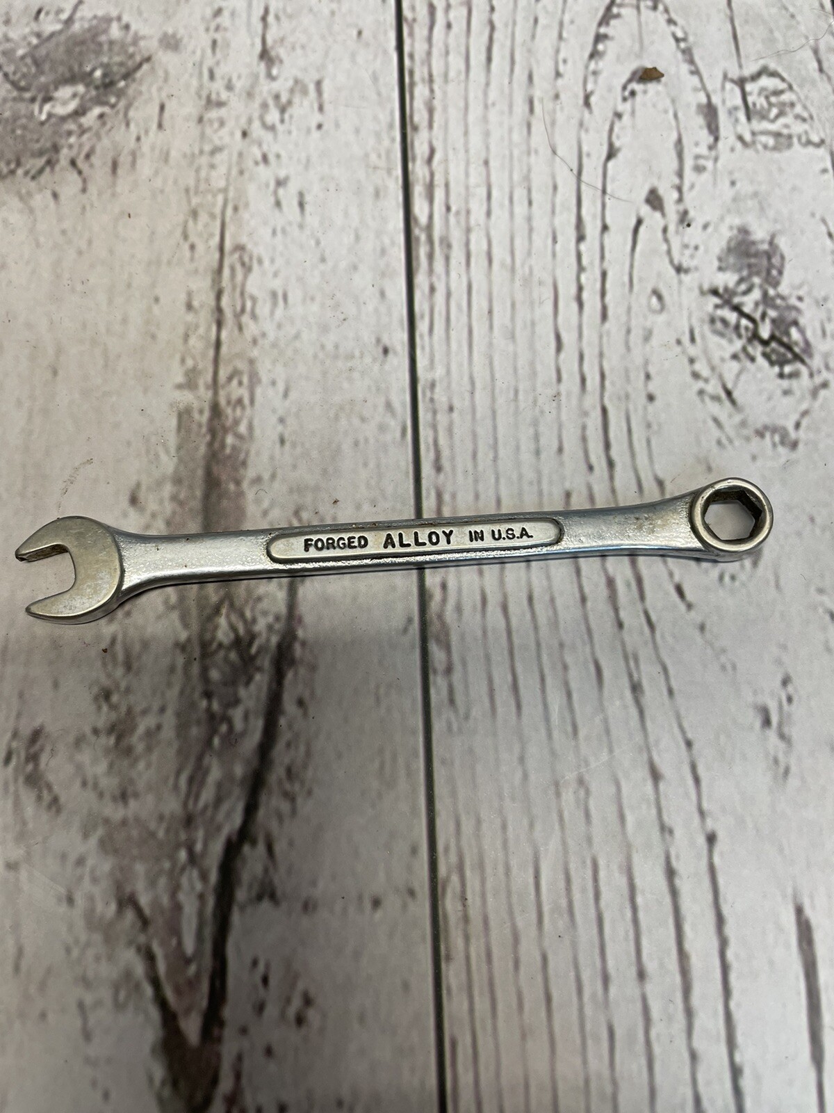 S-K Wayne C-8 USA Forged 1/4″ Combination SAE Wrench 6 Pt Point Vintage