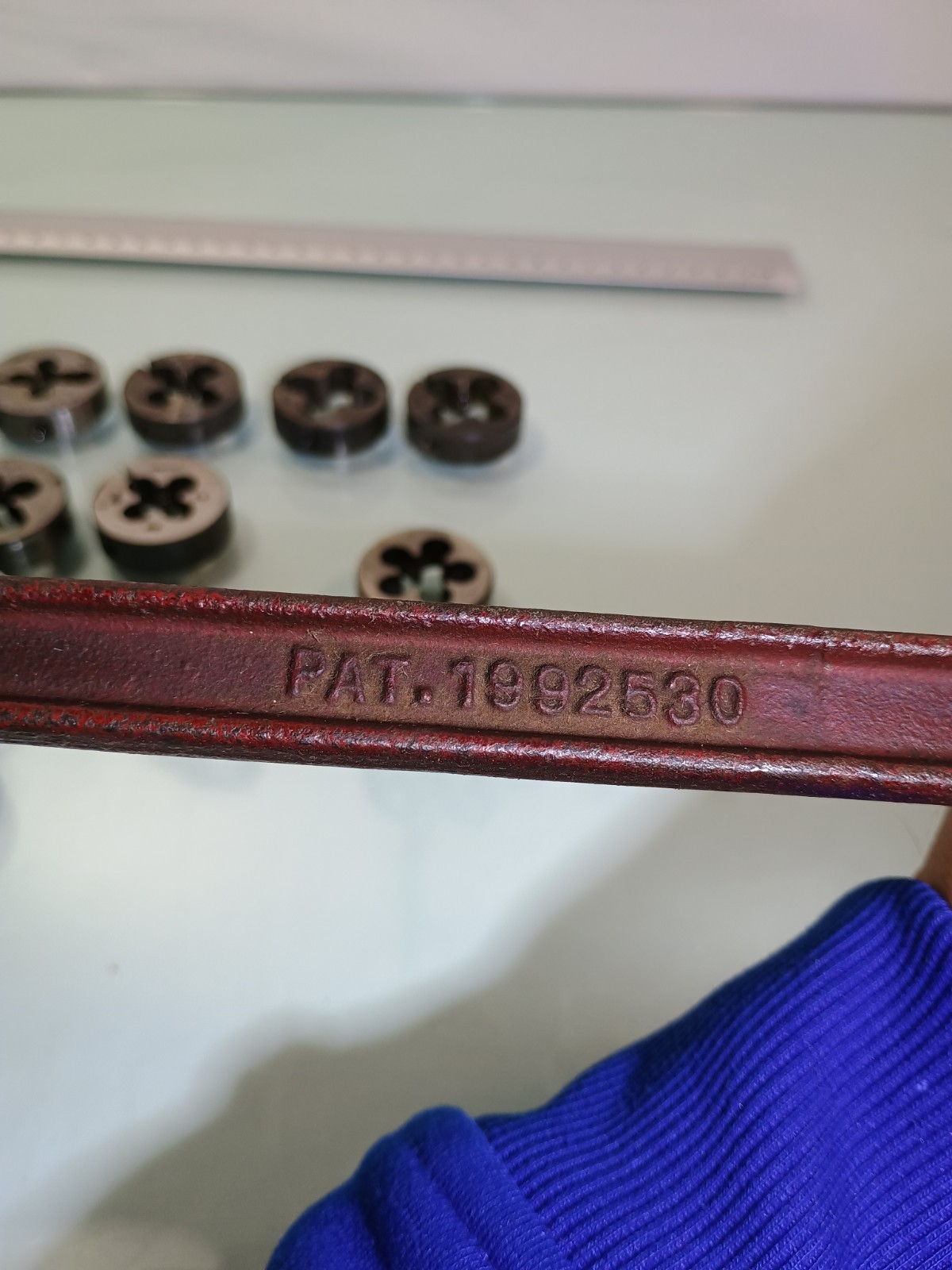 Vintage Greenfield Mass Die Handle & GTD Dies, Including Verities Of Other Dies