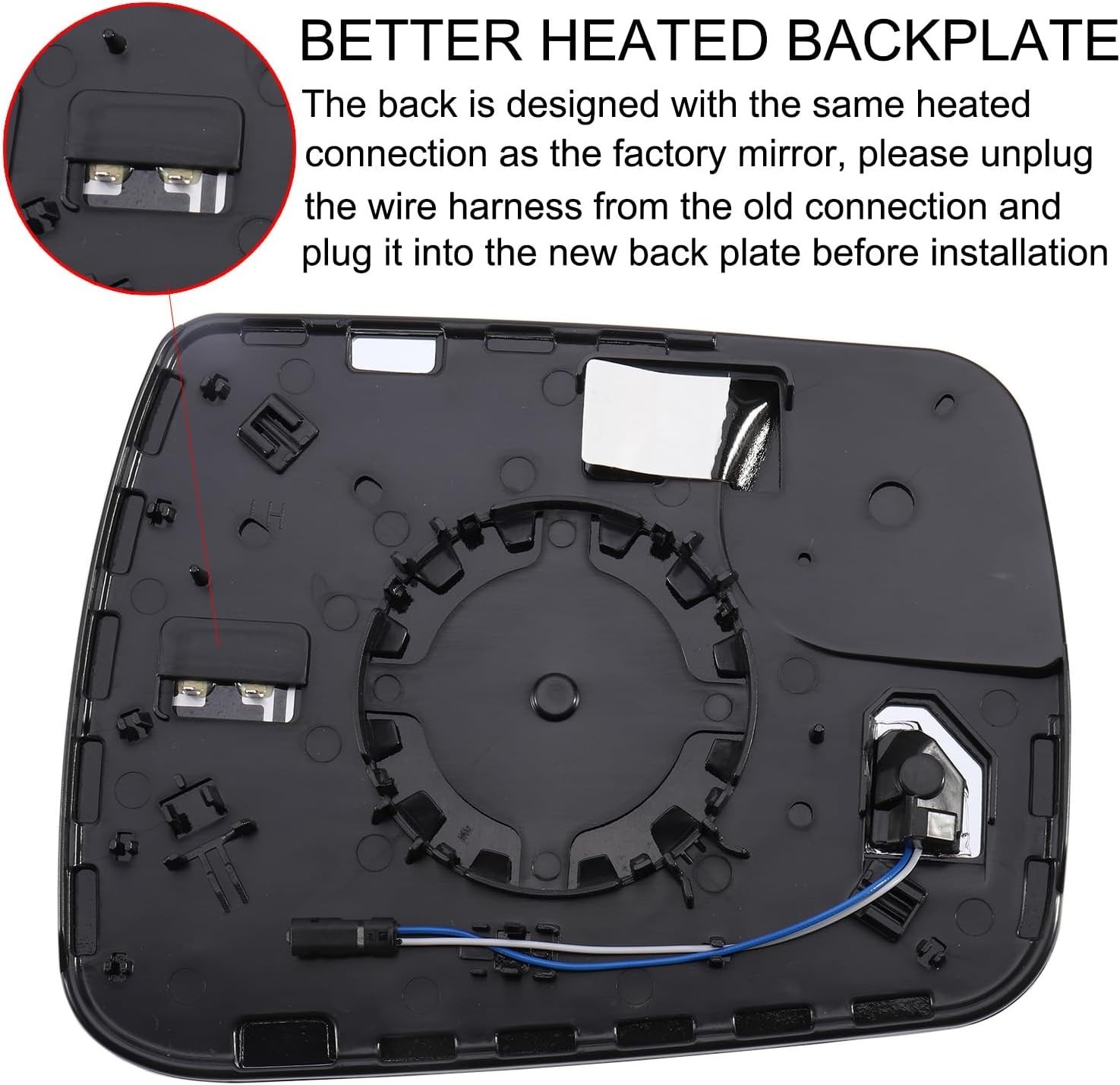 Driver Side Mirror Replacement for 2019-2025 Dodge Ram 1500 2500 with BSD Heated
