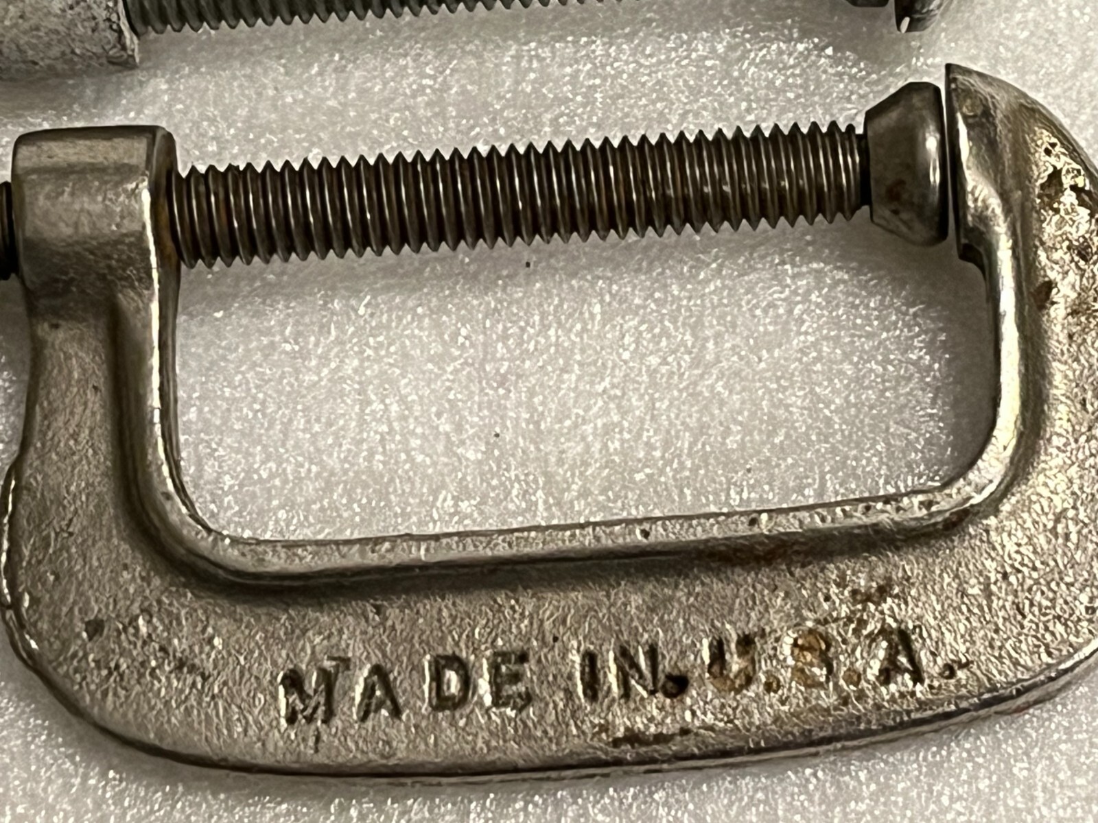 5 Vtg Primitive Adjustable Clamps 3pc. 1420-2″, 1pc. 1-3/4″, 1pc.- 2-1/2″ U.S.A.
