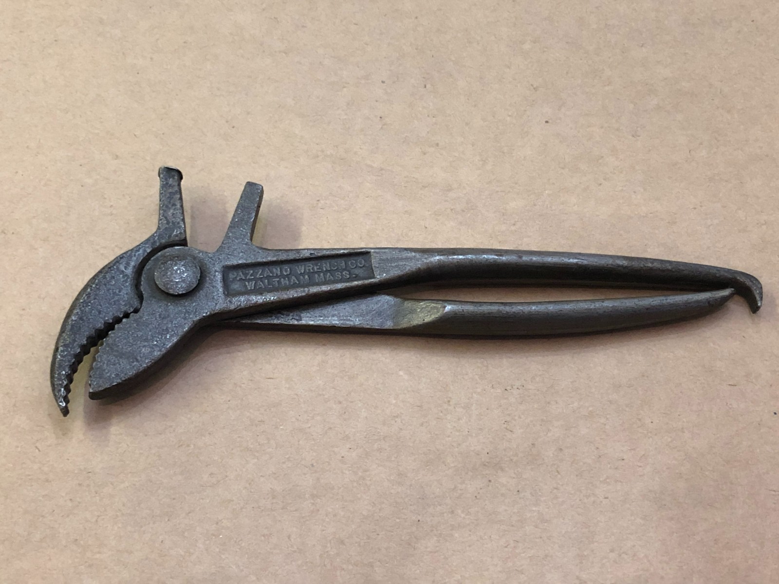 Vintage 8″ Pazzano Wrench Co Battery Pliers With Pick Waltham Mass USA