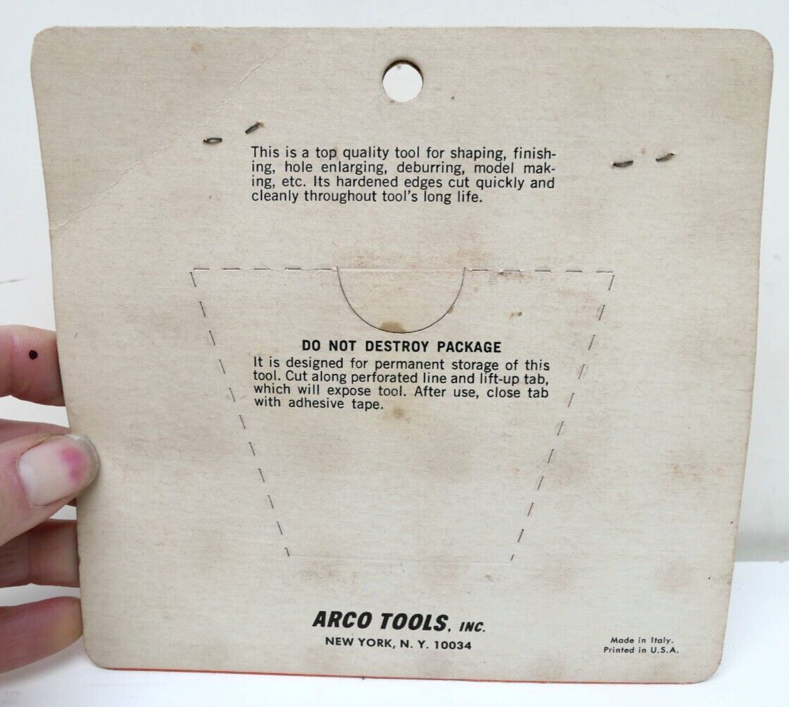 RARE Vtg ARCO 3pk Roto-Cutters for Electric Drills No.360 Shapes Finish Enlarges