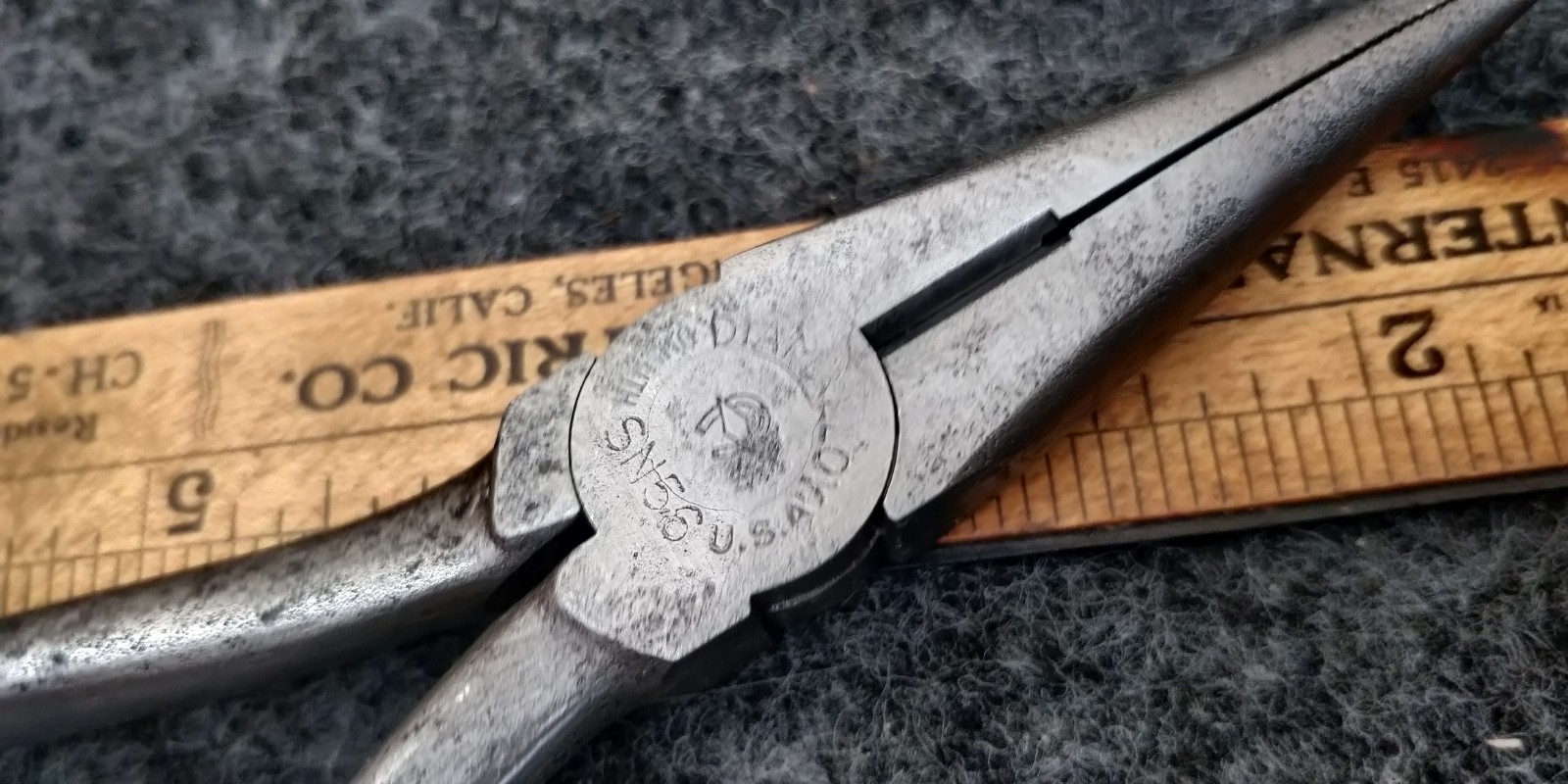 vintage Diamalloy SN-56 Diamond Duluth USA LONG NOSE SIDE CUTTING PLIER