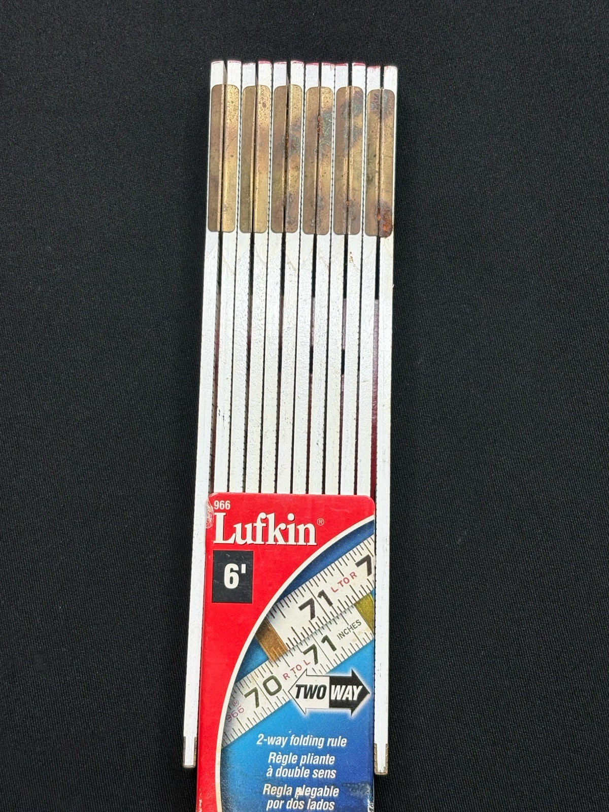 NEW Crescent Lufkin 5/8″ x 6′ Red End® Masonry Wood 966 Two Way Folding Ruler