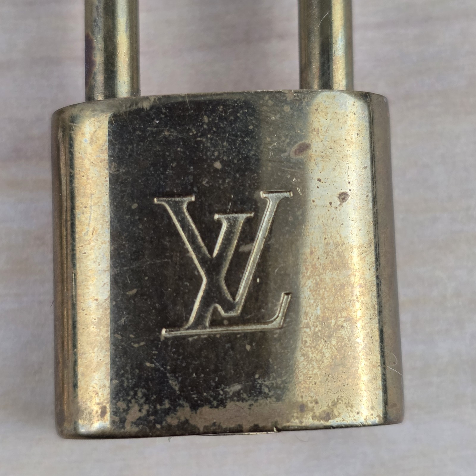 Authentic Louis Vuitton Padlock & 2 Keys Set #317 Made in France Luggage Lock