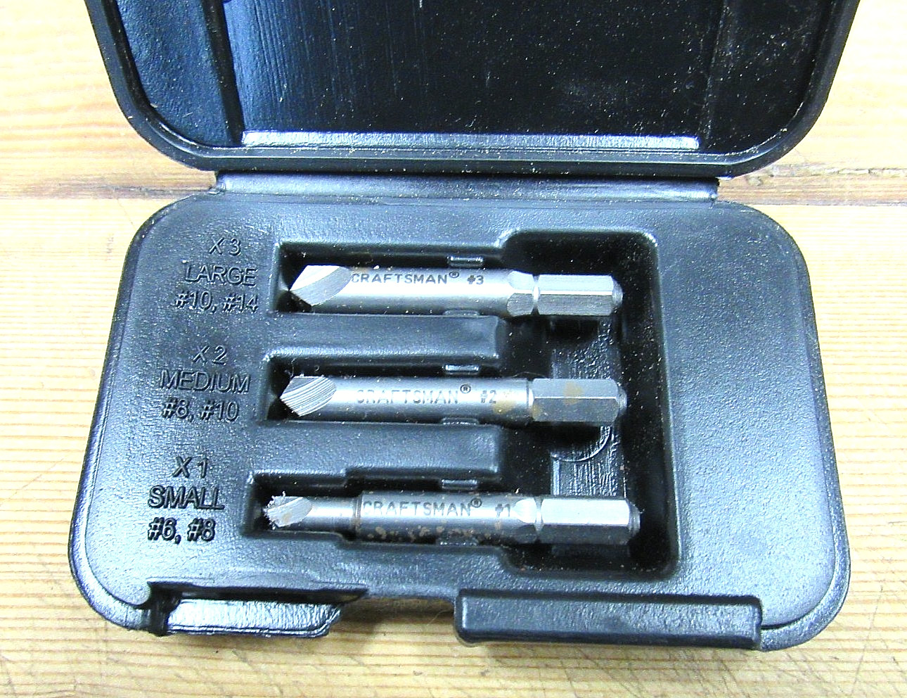 Vintage Craftsman #52154 screw-out screw extractor set hand tool