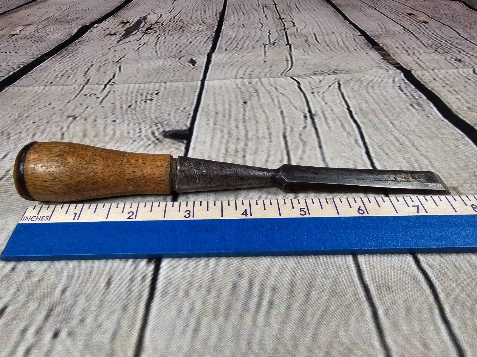 Vintage FULTON Bevel Edge Socket Wood Chisel 3/4″ USA Woodworking Tool Sears