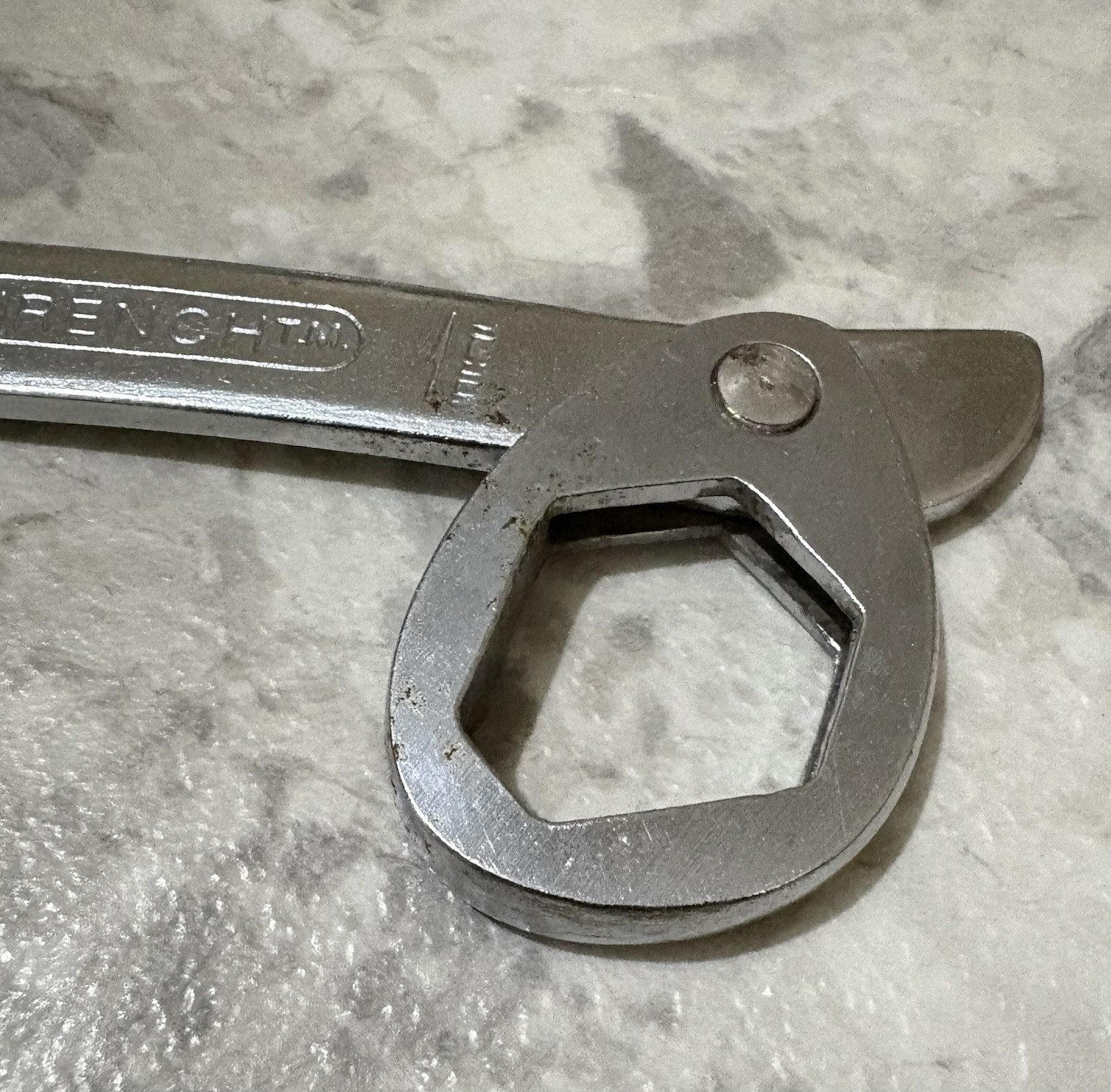Vintage TRAQ Master Heavy Duty Thin Multi-Wrench 13/16″ & 3/8″ Adjustable Tool