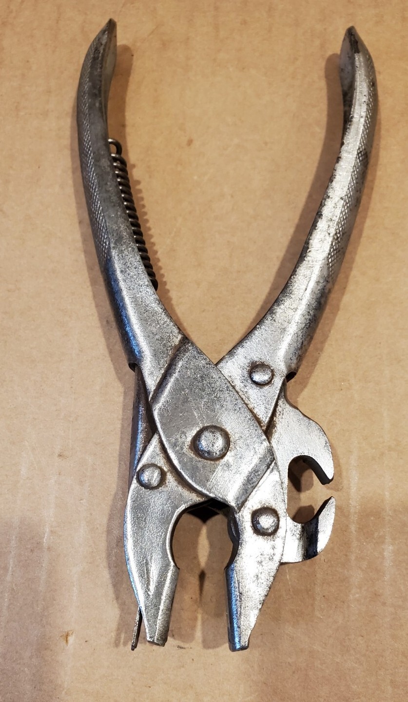 Vintage W. Schollhorn Co. Pliers with Cutter head Old Mechanic Pliers