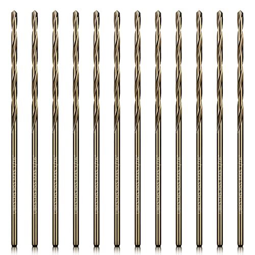 1/16″ Cobalt Drill Bits 12Pcs, M35 HSS Metal Drill Bit Set with Storage Case