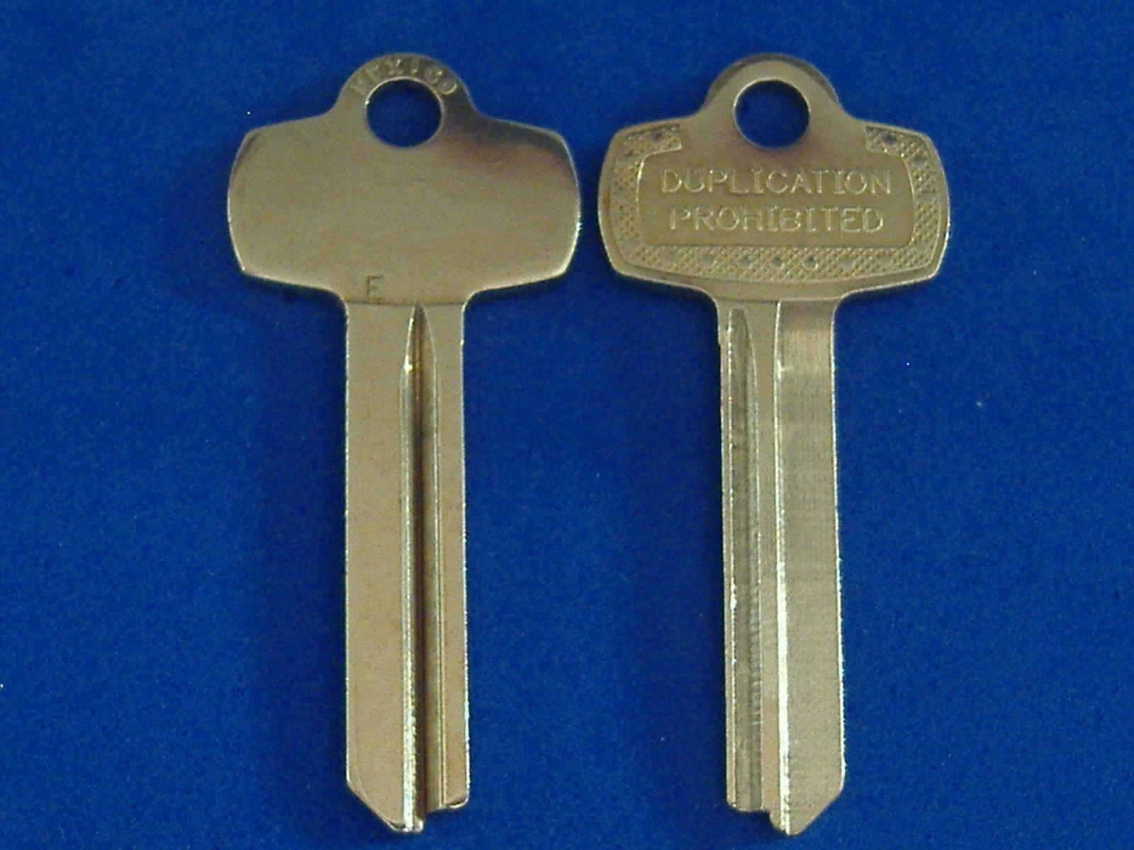 TWO NICKEL SILVER FITS BEST KEY BLANKS FOR “E” KEYWAY