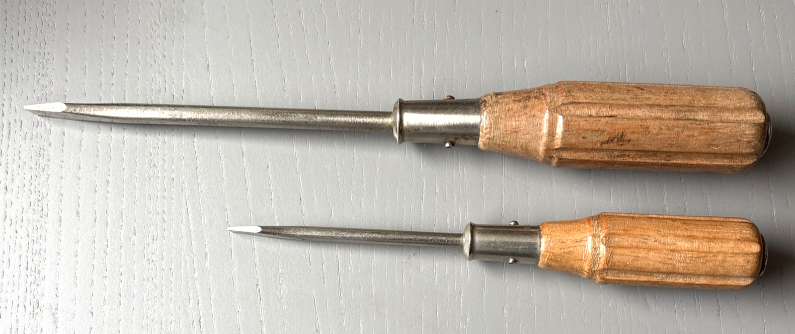 Vintage Globemaster Screwdriver Set #59250 & #59260 Wood Handle Striking Cap
